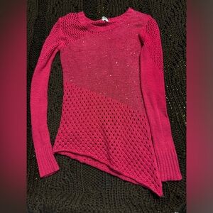 Buffalo David Bitton Womens Delicate Knit Raspberry Long Sleeve